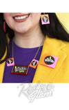 Erstwilder Willy Wonka Bar Brooch model Erstwilder Willy Wonka Bar Brooch model