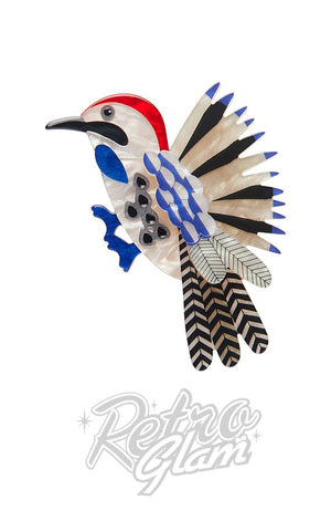 Erstwilder Wondrous Woodpecker Brooch Erstwilder Wondrous Woodpecker Brooch