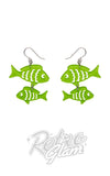 Fish drop earrings green Fish drop earrings green