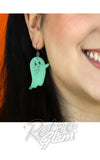 Erstwilder Halloween Earrings - Ghost glow model Erstwilder Halloween Earrings - Ghost glow model