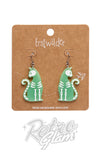 Erstwilder bone kitty drop earrings glow in the dark halloween Erstwilder bone kitty drop earrings glow in the dark halloween
