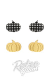 ertwilder-pumpkin-stud-set-black gingham ertwilder-pumpkin-stud-set-black gingham