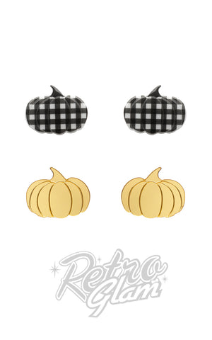 ertwilder-pumpkin-stud-set-black gingham ertwilder-pumpkin-stud-set-black gingham