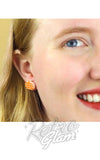 ertwilder pumpkin stud earrings orange gingham ertwilder pumpkin stud earrings orange gingham