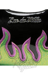 Lux de Ville Diabla Darling Clutch with Flames rockabilly Lux de Ville Diabla Darling Clutch with Flames rockabilly