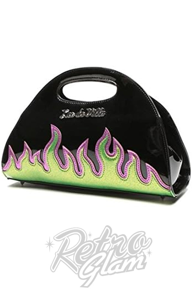 Lux de Ville Diabla Darling Clutch with Flames Lux de Ville Diabla Darling Clutch with Flames
