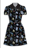 Hell Bunny Moonlit Mini Dress moon collar Hell Bunny Moonlit Mini Dress moon collar