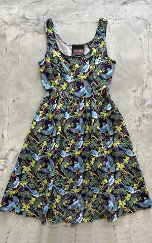 Retrolicious Fit & Flare Dress in Birds Print Retrolicious Fit & Flare Dress in Birds Print
