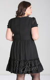 Hell Bunny Annette Dress in Black curvy back Hell Bunny Annette Dress in Black curvy back