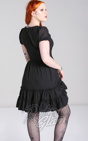 Hell Bunny Annette Dress in Black back Hell Bunny Annette Dress in Black back