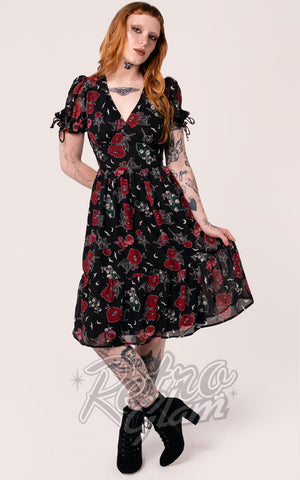 Hell Bunny Blooming Elle Dress roses Hell Bunny Blooming Elle Dress roses