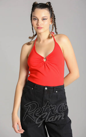 Hell Bunny Cheryl Top in Red Hell Bunny Cheryl Top in Red