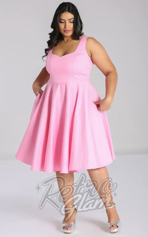 Hell Bunny Heidi Dress in Pink plus sized Hell Bunny Heidi Dress in Pink plus sized