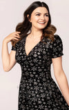 Hell Bunny Eve Dress in Snowflakes Hell Bunny Eve Dress in Snowflakes