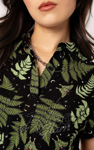 Hell Bunny Gaia Shirt detail Hell Bunny Gaia Shirt detail