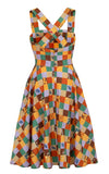 Hell Bunny Hawthorn Pinafore Dress detail back Hell Bunny Hawthorn Pinafore Dress detail back