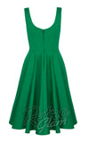 Hell Bunny Heidi Dress in Mid Green detail back Hell Bunny Heidi Dress in Mid Green detail back