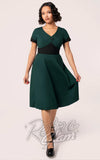 Hell Bunny Jessica Dress in Green & Black 50s Hell Bunny Jessica Dress in Green & Black 50s