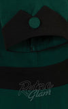 Hell Bunny Jessica Dress in Green & Black cuffs Hell Bunny Jessica Dress in Green & Black cuffs
