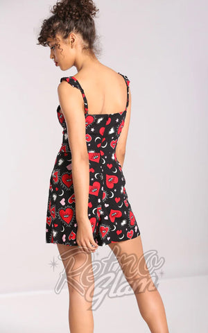 Hell Bunny Kate Heart Playsuit back Hell Bunny Kate Heart Playsuit back
