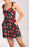 Hell Bunny Kate Heart Playsuit mystical Hell Bunny Kate Heart Playsuit mystical