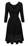 Hell Bunny Lois Dress in Black back Hell Bunny Lois Dress in Black back