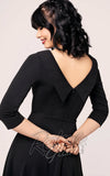 Hell Bunny Lois Dress in Black back collar Hell Bunny Lois Dress in Black back collar