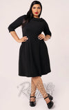 Hell Bunny Lois Dress in Black curvy Hell Bunny Lois Dress in Black curvy