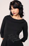 Hell Bunny Lois Dress in Black collar Hell Bunny Lois Dress in Black collar