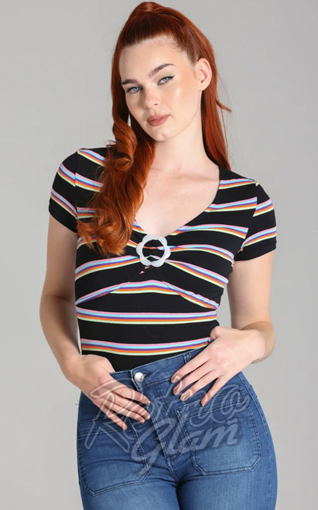 Hell Bunny Lyla Striped Top Hell Bunny Lyla Striped Top