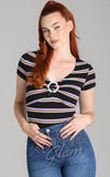 Hell Bunny Lyla Striped Top Hell Bunny Lyla Striped Top