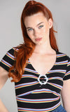 Hell Bunny Lyla Striped Top 1970s Hell Bunny Lyla Striped Top 1970s