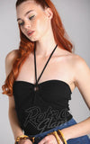 Hell Bunny Maya Top in Black 70s Hell Bunny Maya Top in Black 70s