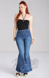 Hell Bunny Maya Top in Black model Hell Bunny Maya Top in Black model