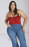 Hell Bunny Maya Top in Burgundy curvy Hell Bunny Maya Top in Burgundy curvy
