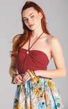 Hell Bunny Maya Top in Burgundy Hell Bunny Maya Top in Burgundy
