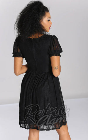 Hell Bunny Mortem Mini Dress in Black back Hell Bunny Mortem Mini Dress in Black back