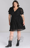 Hell Bunny Mortem Mini Dress in Black curvy