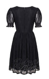 Hell Bunny Mortem Mini Dress in Black detail back