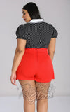 Hell Bunny Naomi Polka Dot Blouse curvy back Hell Bunny Naomi Polka Dot Blouse curvy back