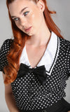 Hell Bunny Naomi Polka Dot Blouse rockabilly Hell Bunny Naomi Polka Dot Blouse rockabilly