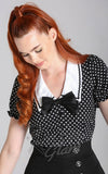 Hell Bunny Naomi Polka Dot Blouse pinup Hell Bunny Naomi Polka Dot Blouse pinup