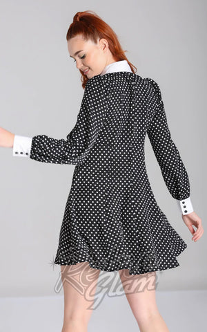Hell Bunny Naomi Polka Dot 60s Dress back Hell Bunny Naomi Polka Dot 60s Dress back