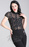 Hell Bunny Natalie Holiday Print Blouse christmas Hell Bunny Natalie Holiday Print Blouse christmas