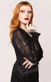 Hell Bunny Rhea Dress in Black Lace sleeve Hell Bunny Rhea Dress in Black Lace sleeve