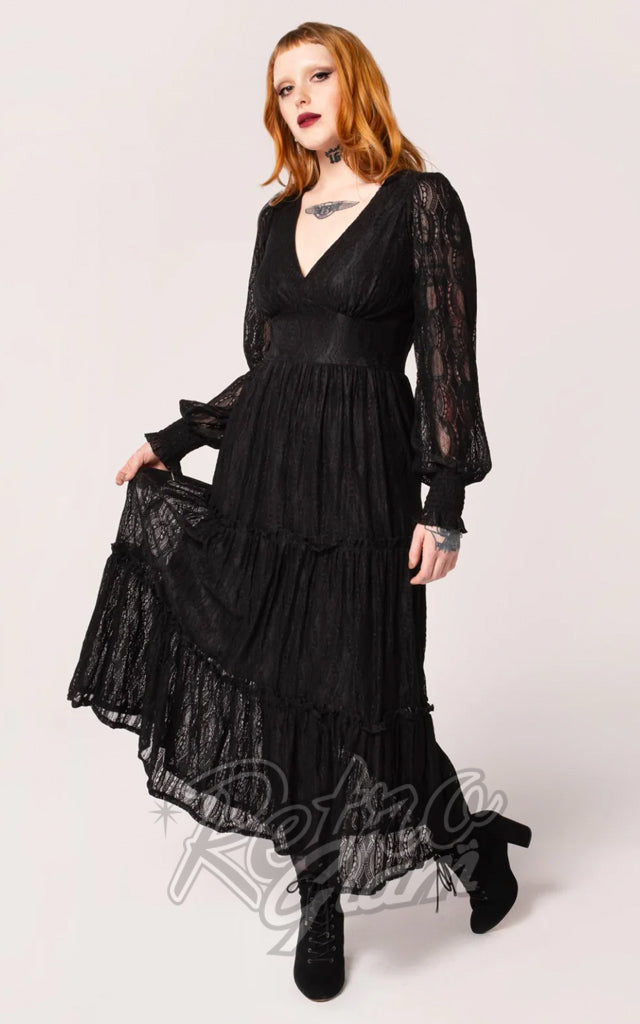 Hell Bunny Rhea Dress in Black Lace - XL left only Hell Bunny Rhea Dress in Black Lace - XL left only