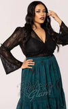 Hell Bunny Rhea Top In Black Lace curvy Hell Bunny Rhea Top In Black Lace curvy