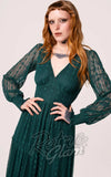 Hell Bunny Rhianne Dress in Green Lace detail Hell Bunny Rhianne Dress in Green Lace detail