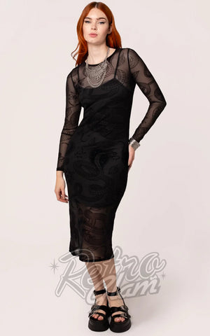 Hell Bunny Snake Charmer Mesh Dress Hell Bunny Snake Charmer Mesh Dress
