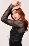 Hell Bunny Snake Charmer Mesh Dress sleeves Hell Bunny Snake Charmer Mesh Dress sleeves